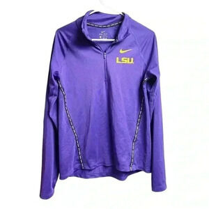 LSU Nike Dri-Fit Quarter Zip Pullover‎